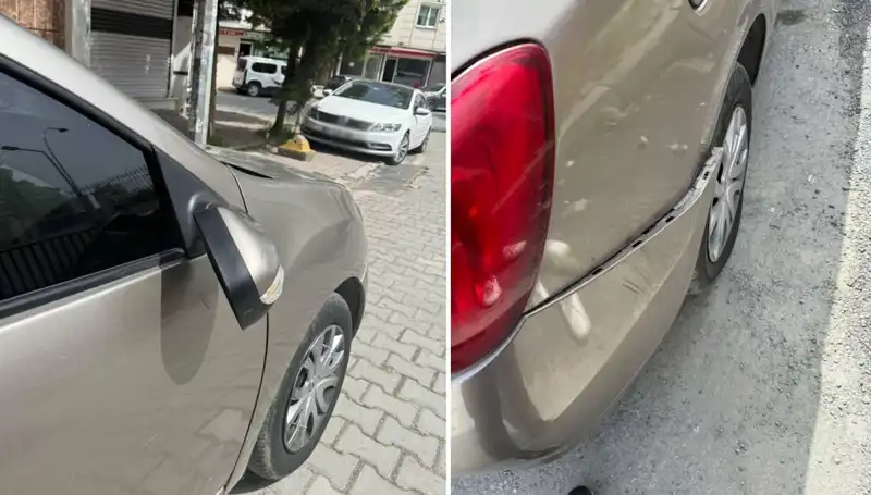 Motosikletli Maganda, Otomobilin Aynasını Kırıp Mahalleye Kavga Çağırdı