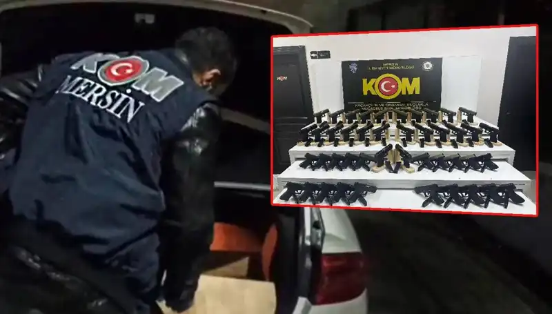 Mersin'de Otomobil Deposu Görünümlü Gizli Silah Satışı Çözüldü