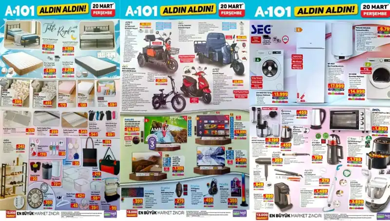 Yeni A101 Aktüel Kataloğu 20 Mart: Airfryer ve Yatak Fırsatlarıyla Dikkat Çekiyor